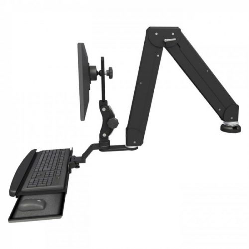 Double Elite Desk Mount Medical Monitor & Keyboard Arm | ErgoMounts