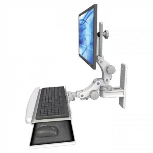 Paralink compact monitor keyboard wall mount arm ergomounts